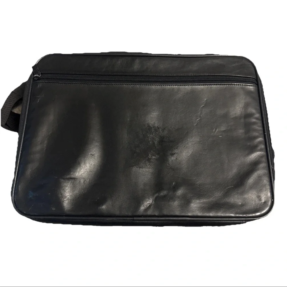 VTG Genuine Leather Laptop Bag Targus CEO Briefcase Executive Travel 16”